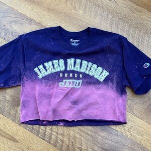 Champion JMU Dukes women’s tye dye cropped Tee size small